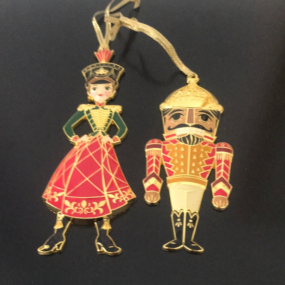 Disney Holiday Nutcracker and Ballerina Metal Ornament Set